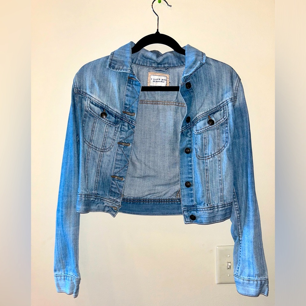 Denim cropped jacket